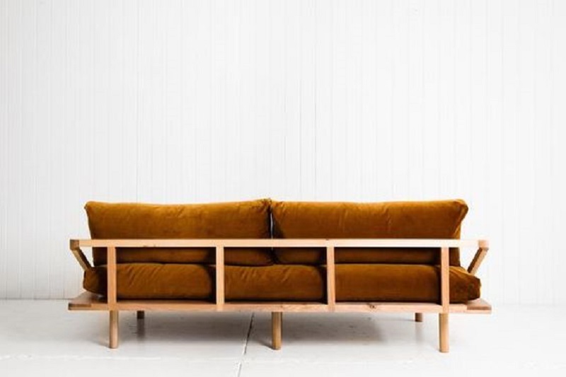Ghế sofa nệm dạng gỗ thanh