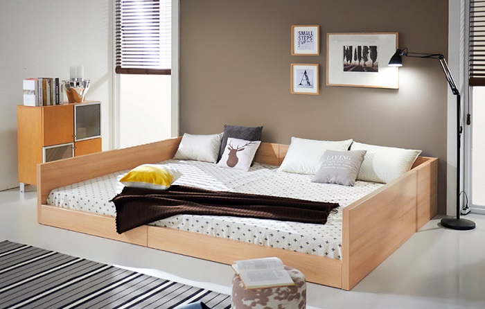Mẫu giường gỗ hiện đại cho phòng ngủ