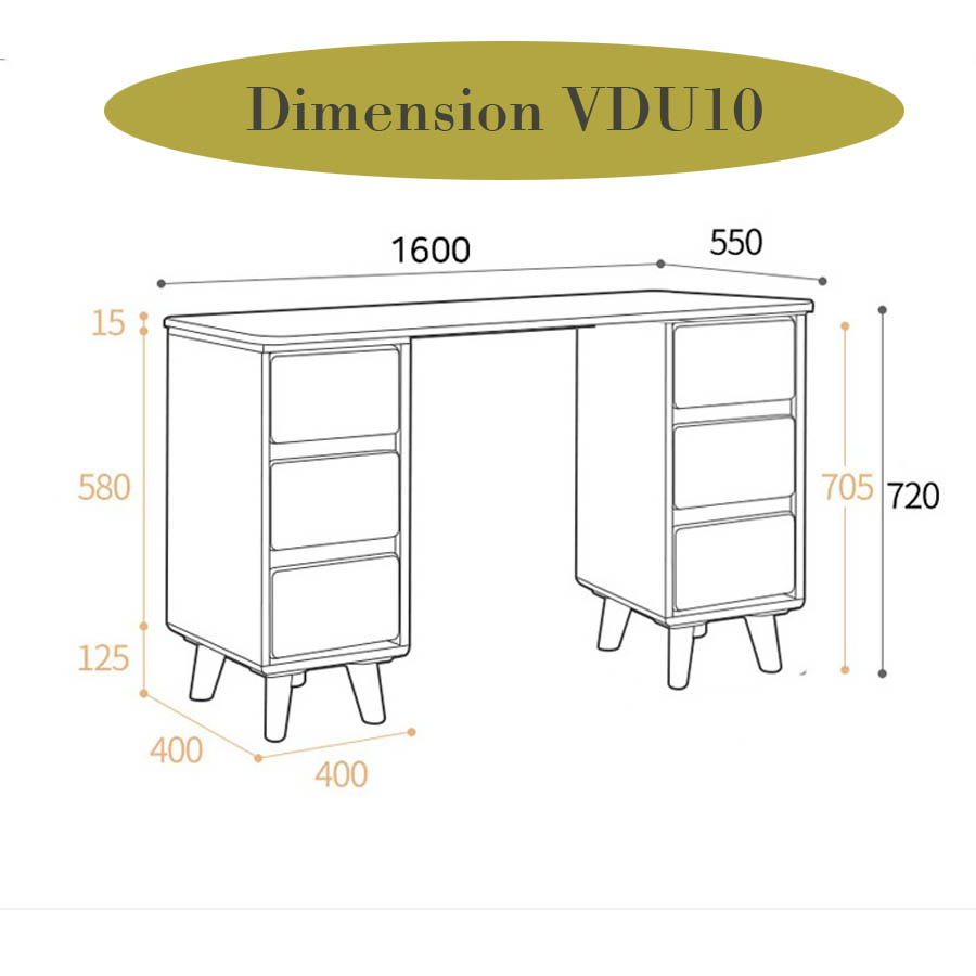 Kích thước bàn tủ thoại gỗ