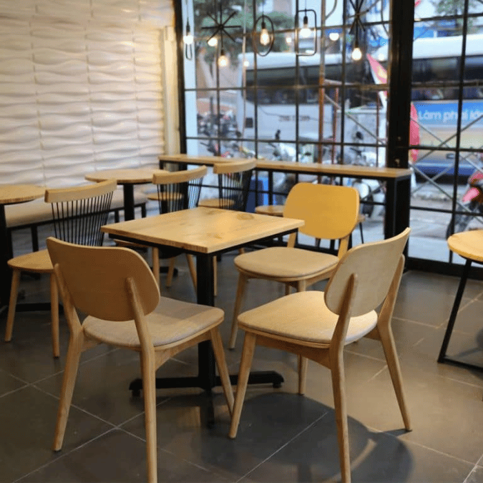 Bàn ghế quán cà phê gỗ Đà Nẵng đẹp